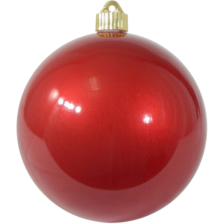 Christmas By Krebs 6" (150mm) Candy Red [2 Pieces] Solid Commercial Grade Indoor and Outdoor Shatterproof Plastic, UV and Water Resistant Ball Ornament Decorations