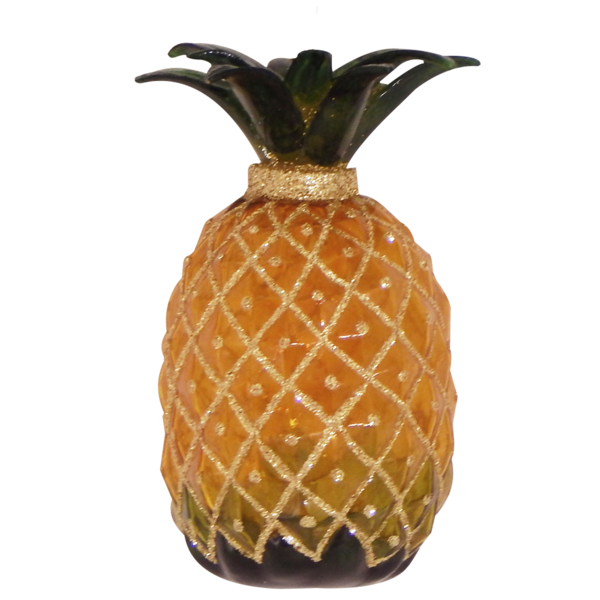 Christmas By Krebs Blown Glass Collectible Tree Ornaments (3.75" Pineapple)