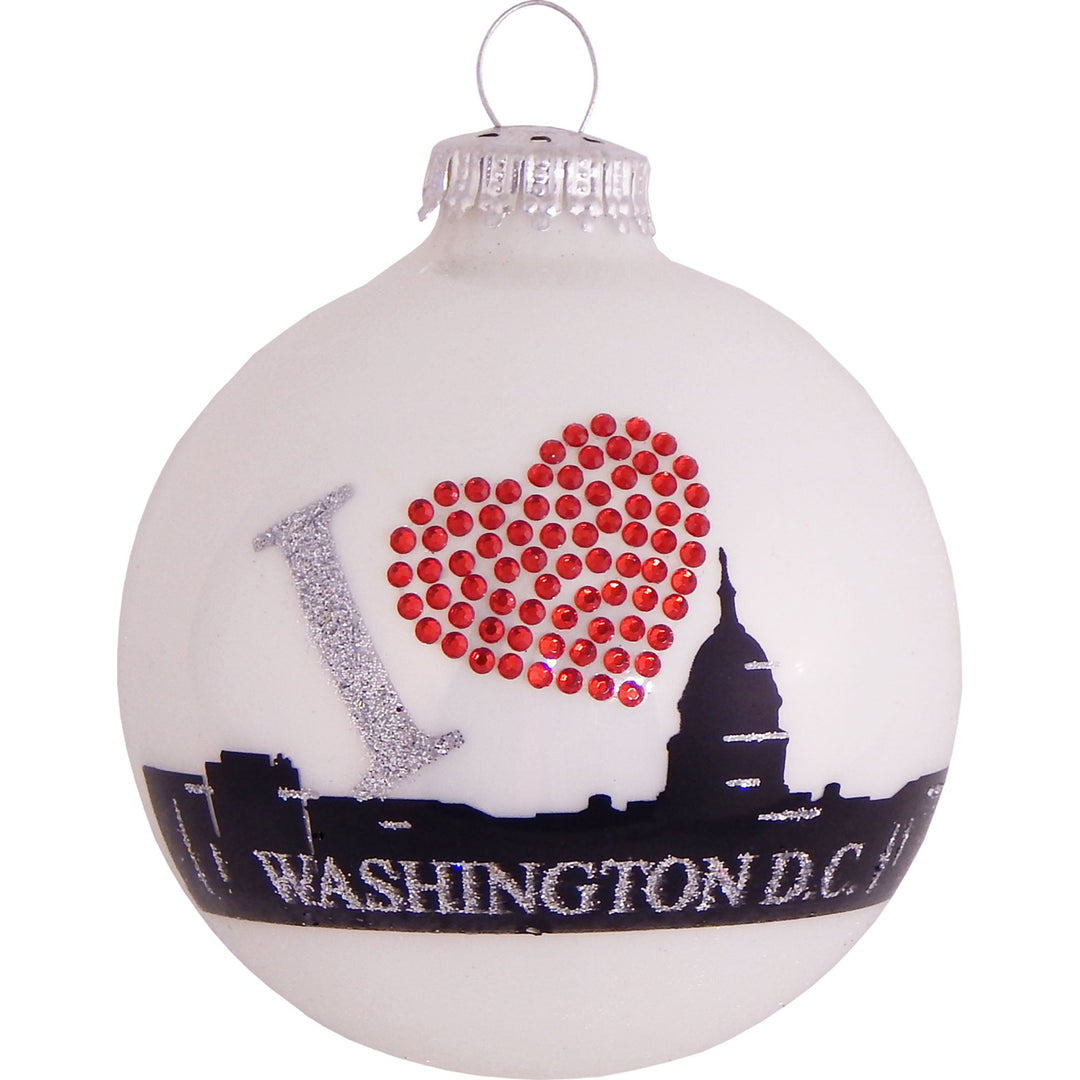 City Skyline Glass Ornaments (Washington DC Skyline)