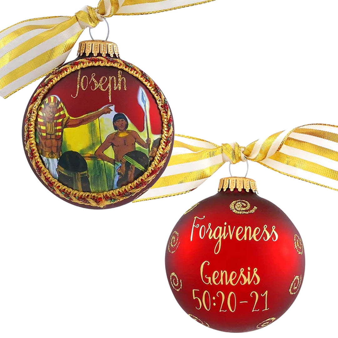 3 1/4" Collectable Bible Hero Glass Ornament Made in USA | Hugs Special Occasions Keepsake Gifts |  (Bible Hero Joseph)