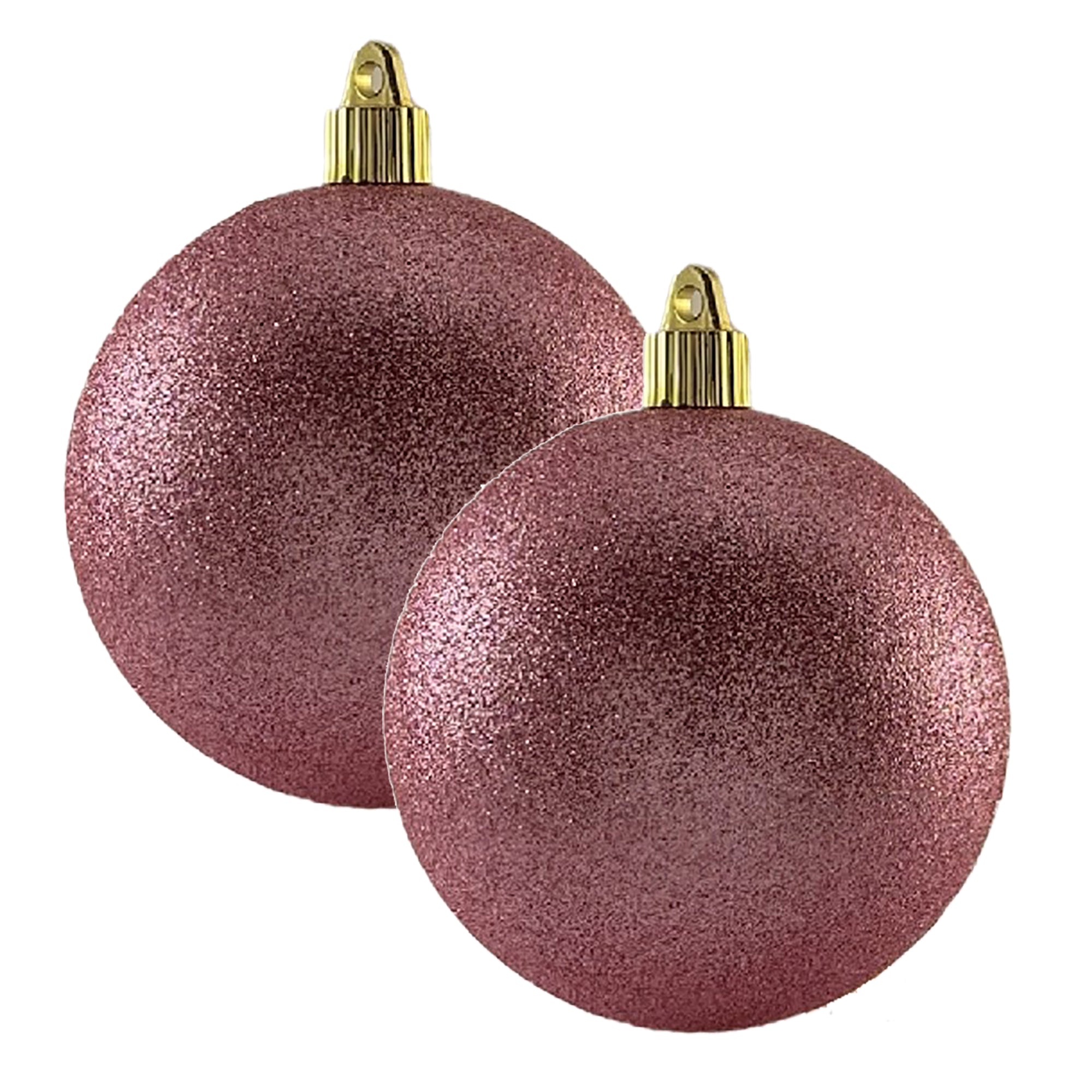 Christmas By Krebs 6" (150mm) Perfect Pink Glitter [2 Pieces] Solid Co