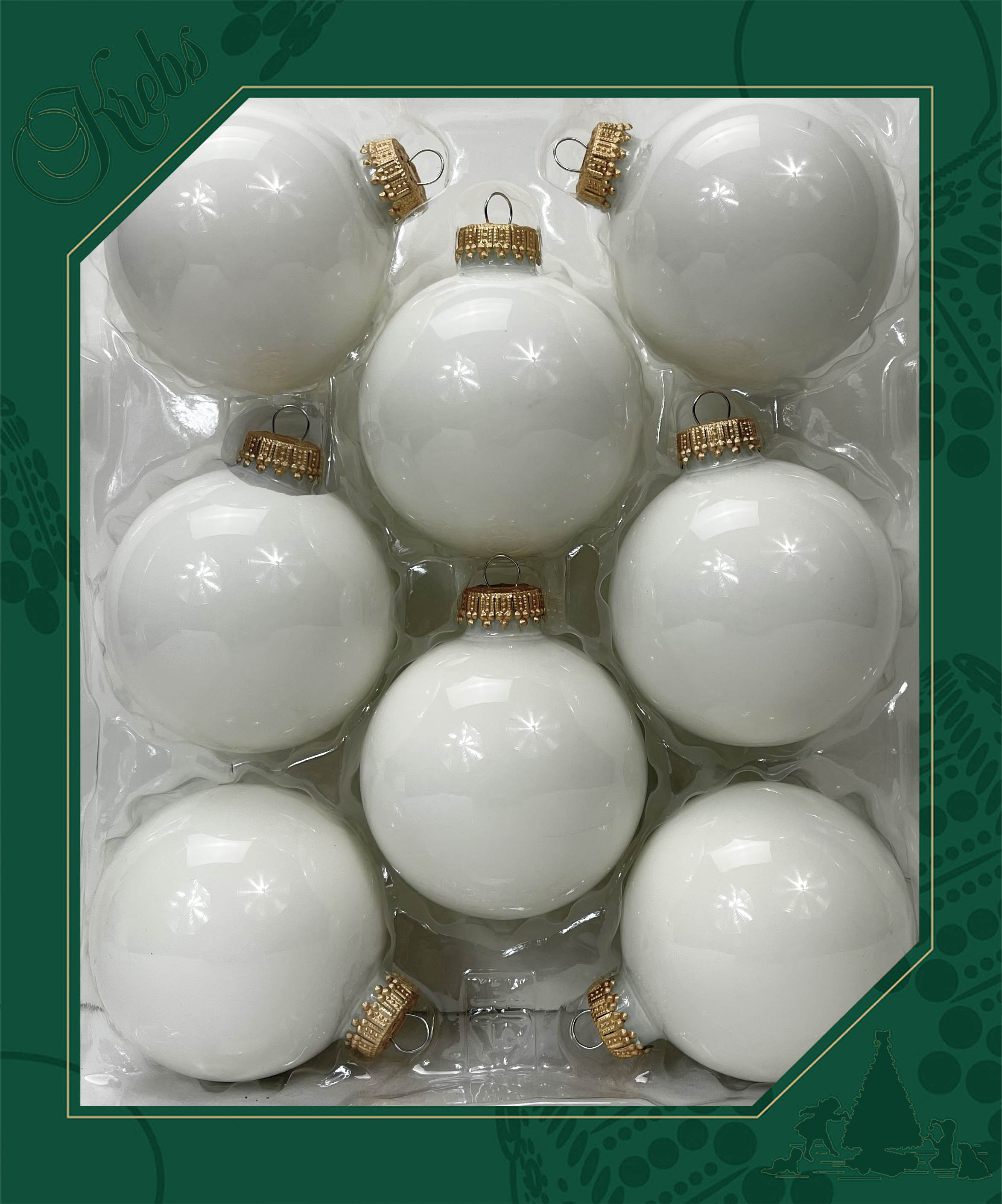 Christmas By Krebs 2 5 8 67mm Seamless Glass Ornament 8 Pieces D Christmas by Krebs