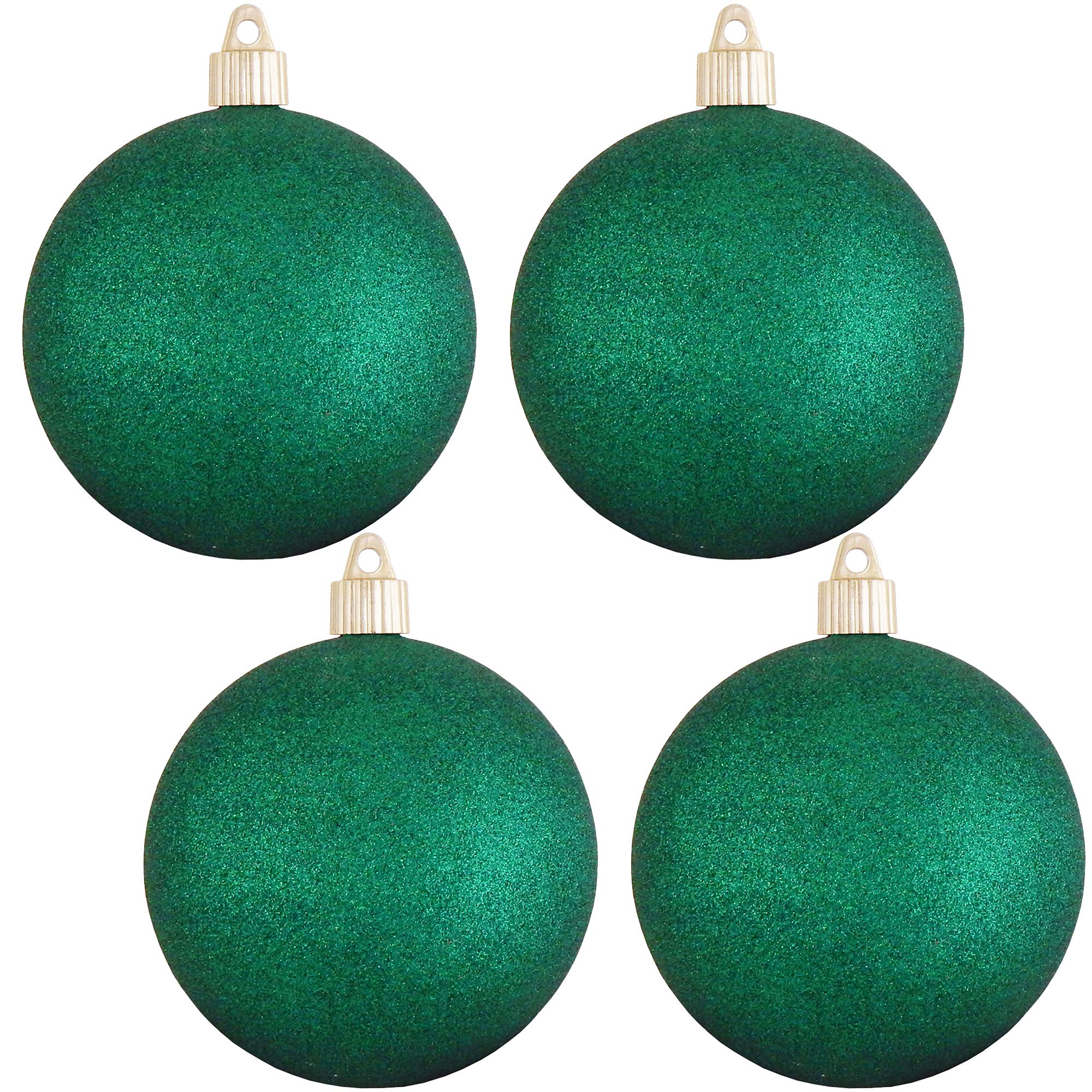 Christmas By Krebs 4" (100mm) Emerald Green Glitter [4 Pieces] Solid C