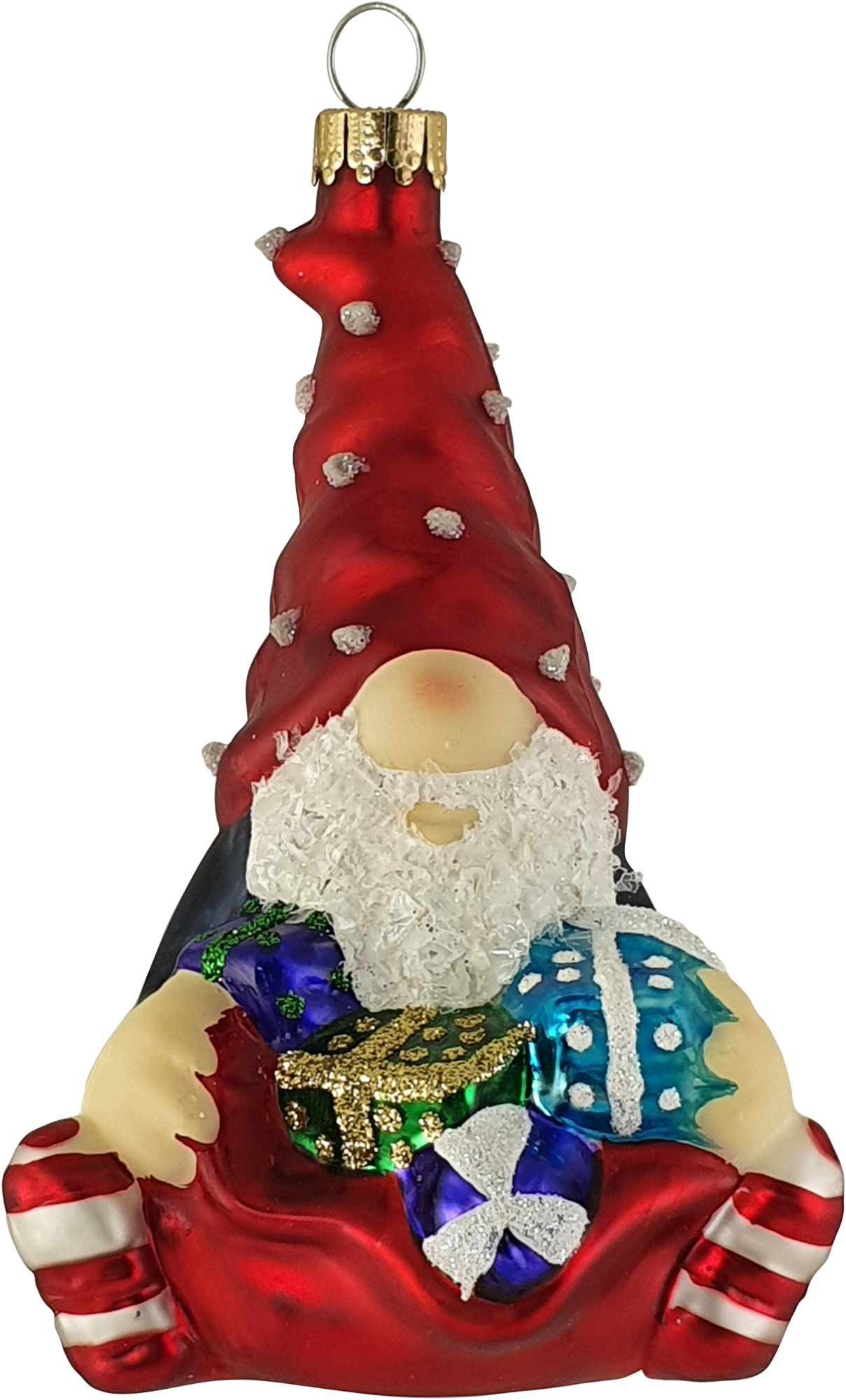 Christmas By Krebs Blown Glass Collectible Tree Ornaments (4" Gnome wi