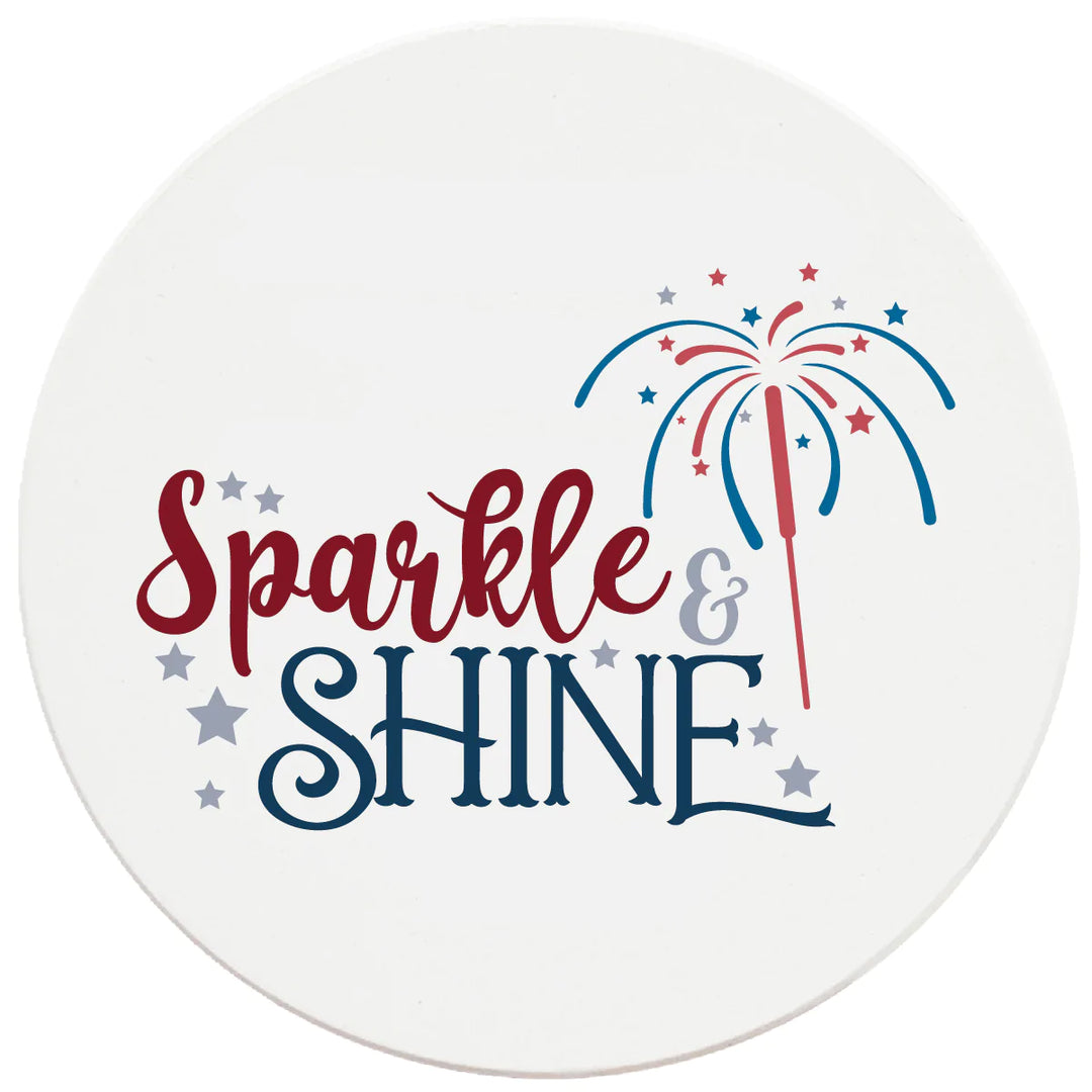 4 Inch Round Ceramic Sparkle & Shine, 2 Sets of 4, 8 Pieces - Christmas by Krebs Wholesale