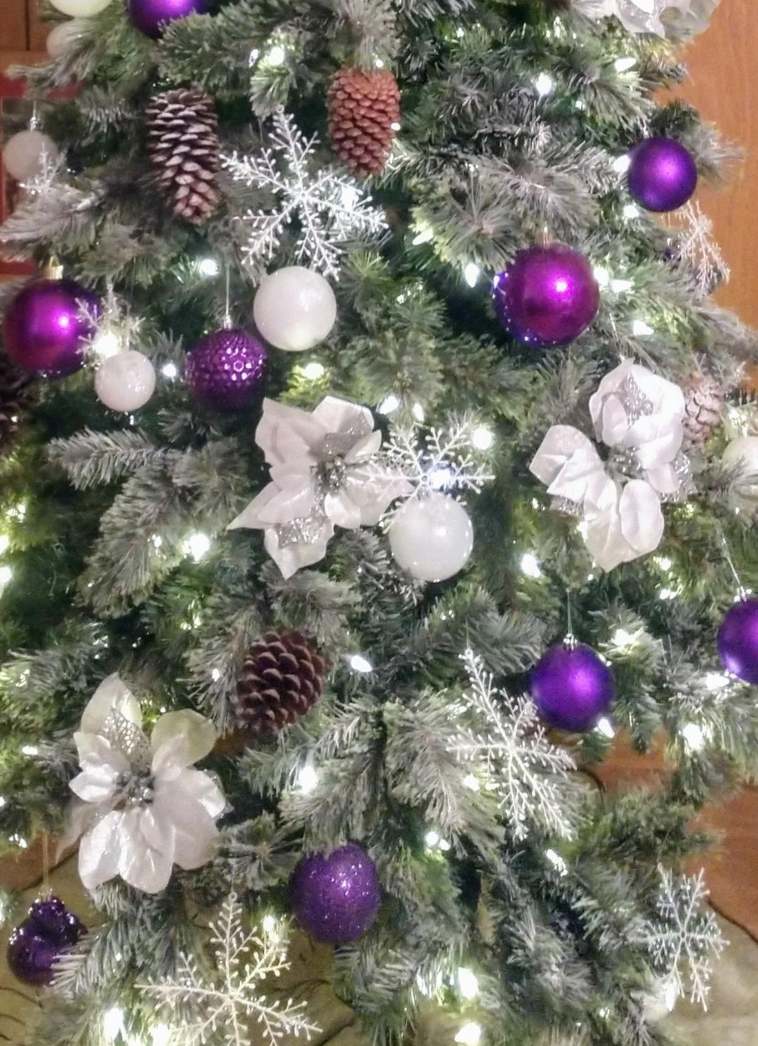 Christmas By Krebs 3 1/4" (80mm) Purple Glitter-TBD [8 Pieces] Solid Commercial Grade Indoor and Outdoor Shatterproof Plastic, Water Resistant Ball Ornament Decorations