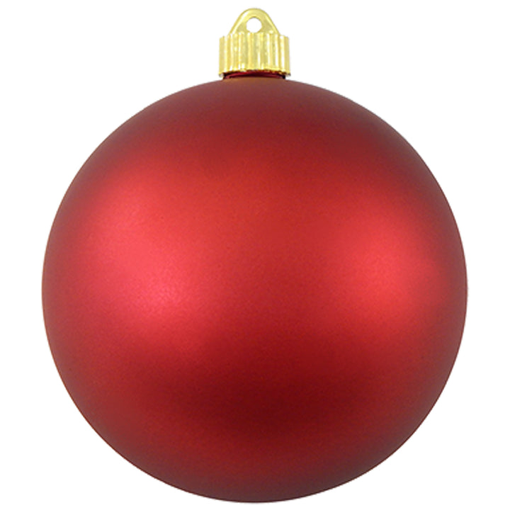 Christmas By Krebs 3 1/4" (80mm) Red Alert [8 Pieces] Solid Commercial Grade Indoor and Outdoor Shatterproof Plastic, UV and Water Resistant Ball Ornament Decorations