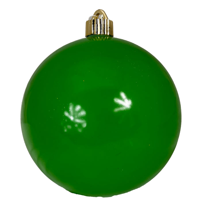 Christmas By Krebs Ornament, Commercial Shatterproof UV Resistant Plastic Christmas Ball Decoration (Kiwi Green, 6 inch (150mm))