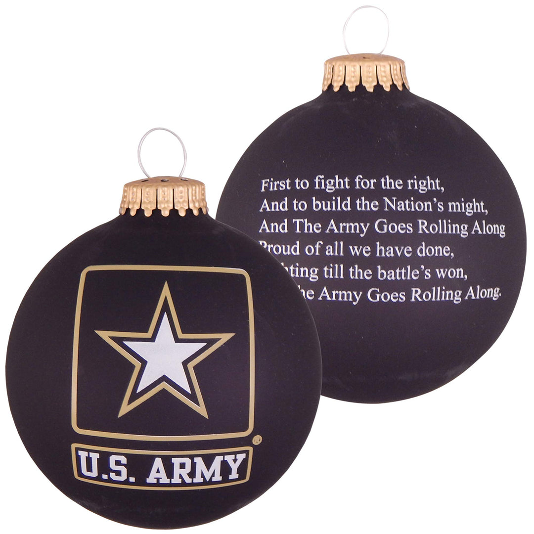 Christmas Tree Ornaments Made in the USA - 80mm / 3.25" Decorated Collectible Glass Balls from Christmas by Krebs - Handmade Hanging Holiday Decorations for Trees