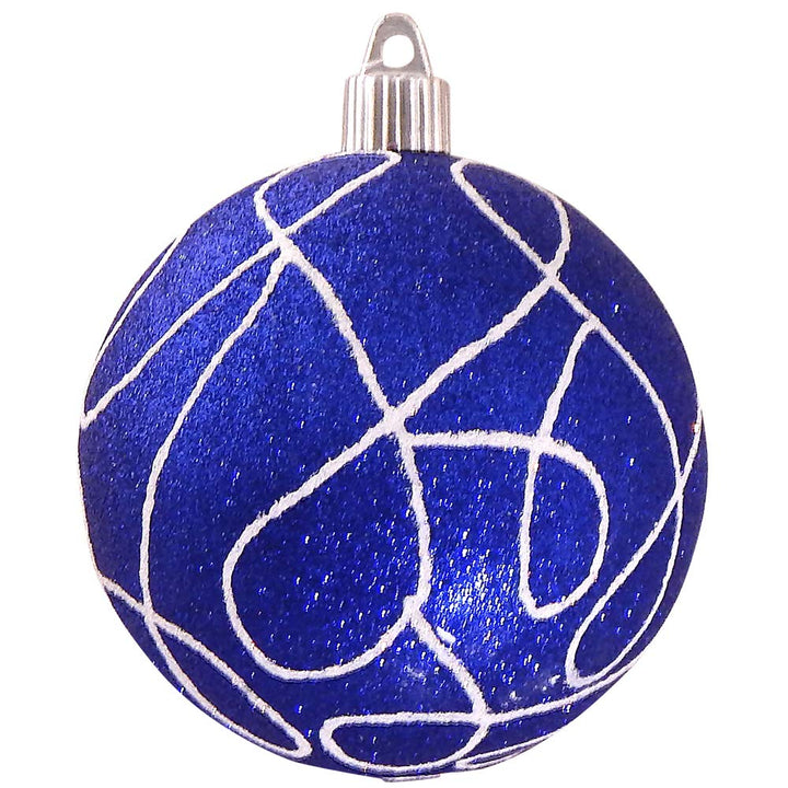 Christmas By Krebs 4" (100mm) Ornament [4 Pieces] Commercial Grade Indoor and Outdoor Shatterproof Plastic, Water Resistant Ball Decorated Ornaments