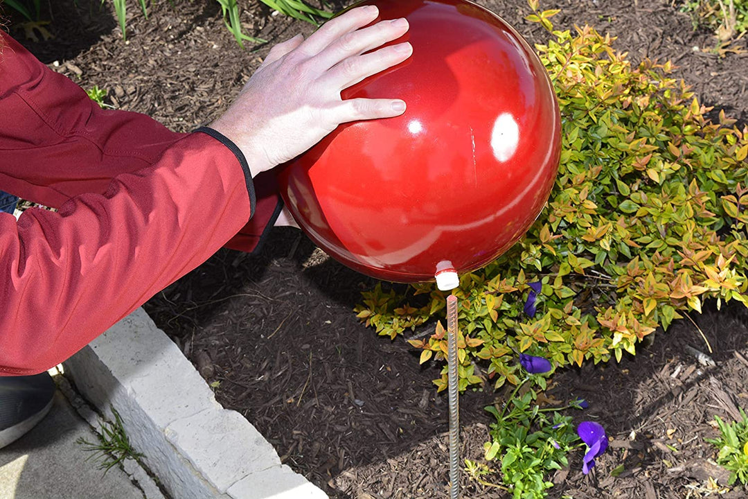 Christmas By Krebs 10" (250mm) Shiny Sonic Red [1 Piece] Solid Commercial Grade Indoor and Outdoor Shatterproof Plastic, UV and Water Resistant Ball Ornament Decorations