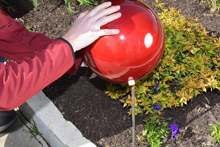 Christmas By Krebs 10" (250mm) Shiny Sonic Red [1 Piece] Solid Commercial Grade Indoor and Outdoor Shatterproof Plastic, UV and Water Resistant Ball Ornament Decorations