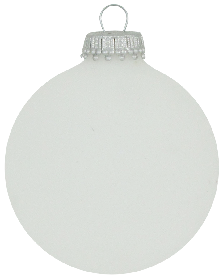 Glass Crafting Christmas Tree Ornaments - Designer DIY Balls from Christmas By Krebs (Frost with Silver Caps-8 Pieces, 2 5/8 inch (67mm))