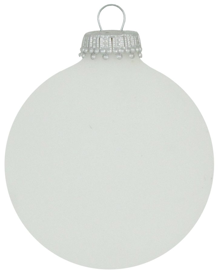 Crafting Seamless Glass Ball Ornaments for Holiday Decor (Frost with Silver Caps-96 Pieces, 8/Box, 12/Case, 2 5/8 inch (67mm))