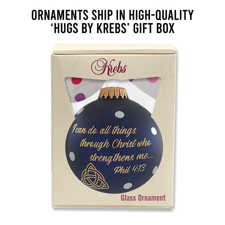 3 1/4" Collectable Bible Hero Glass Ornament Made in USA | Hugs Special Occasions Keepsake Gifts |