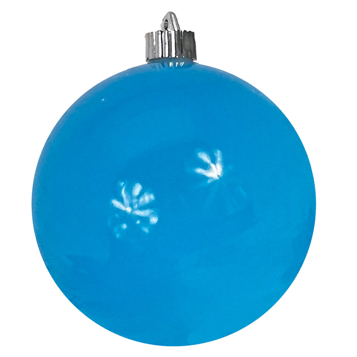 Christmas By Krebs Ornament, Commercial Shatterproof UV Resistant Plastic Christmas Ball Decoration (Pool Blue, 6 inch (150mm))
