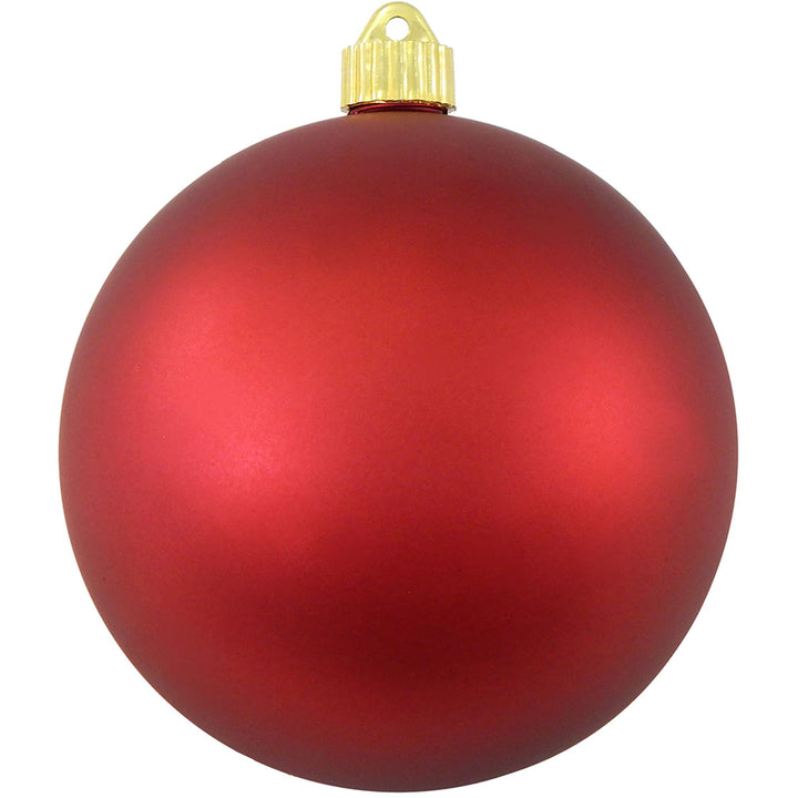 Christmas By Krebs 6" (150mm) Velvet Red Alert [2 Pieces] Solid Commercial Grade Indoor and Outdoor Shatterproof Plastic, UV and Water Resistant Ball Ornament Decorations
