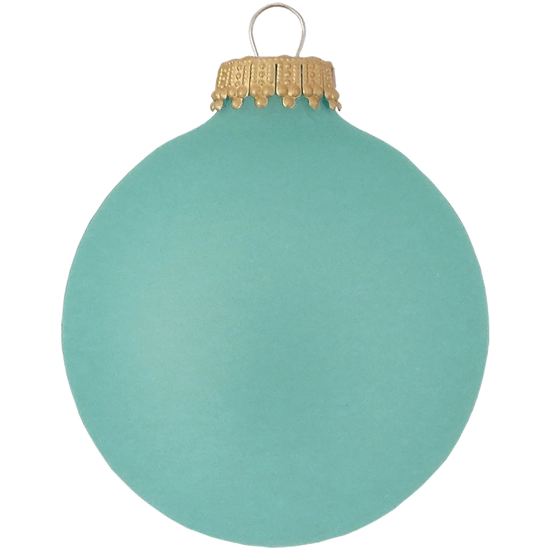 Christmas Tree Ornaments - 67mm / 2.625" Designer Glass Balls from Christmas by Krebs - Handmade Seamless Hanging Holiday Decorations for Trees - Set of 8