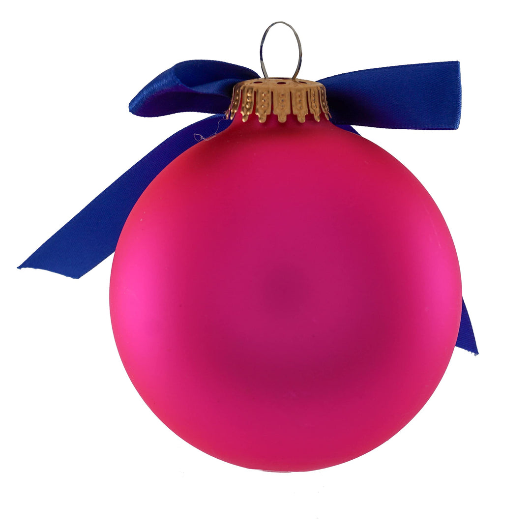 3 1/4" Pink Glass Ornament with Nurses Heal the World
