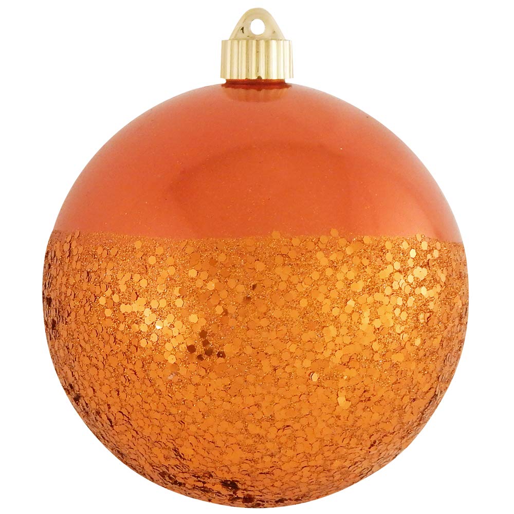 Christmas By Krebs 6" (150mm) Ornament, [2 Pieces], Commercial Grade Indoor and Outdoor Shatterproof Plastic, Water Resistant Decorated Ball Shape Ornament Decorations