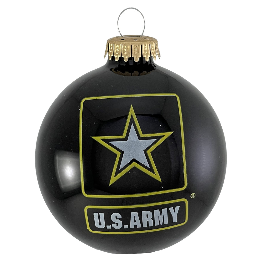Christmas Tree Ornaments Made in the USA - 80mm / 3.25" Decorated Collectible Glass Balls from Christmas by Krebs - Handmade Hanging Holiday Decorations for Trees