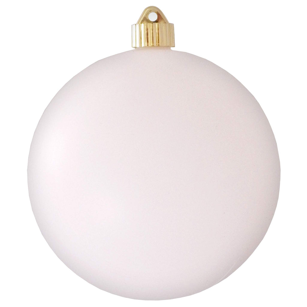 Christmas By Krebs 6" (150mm) Velvet Cloud White [2 Pieces] Solid Commercial Grade Indoor and Outdoor Shatterproof Plastic, UV and Water Resistant Ball Ornament Decorations