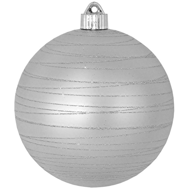 Christmas By Krebs 6" (150mm) Ornament, [2 Pieces], Commercial Grade Indoor and Outdoor Shatterproof Plastic, Water Resistant Decorated Ball Shape Ornament Decorations