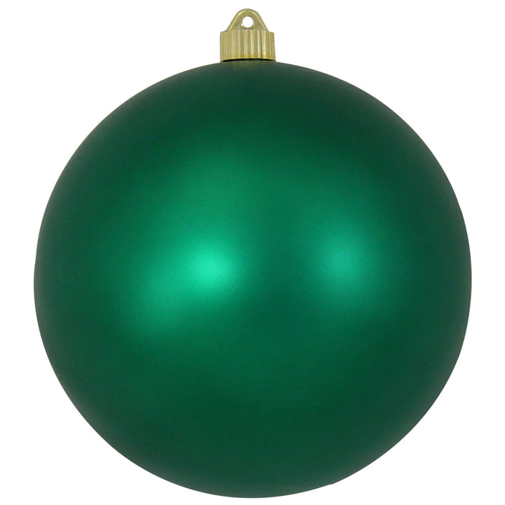 Christmas By Krebs 8" (200mm) Velvet Shamrock Green [1 Piece] Solid Commercial Grade Indoor and Outdoor Shatterproof Plastic, UV and Water Resistant Ball Ornament Decorations