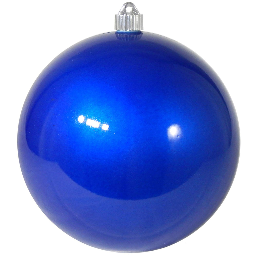 Christmas By Krebs 6" (150mm) Candy Blue [2 Pieces] Solid Commercial Grade Indoor and Outdoor Shatterproof Plastic, UV and Water Resistant Ball Ornament Decorations