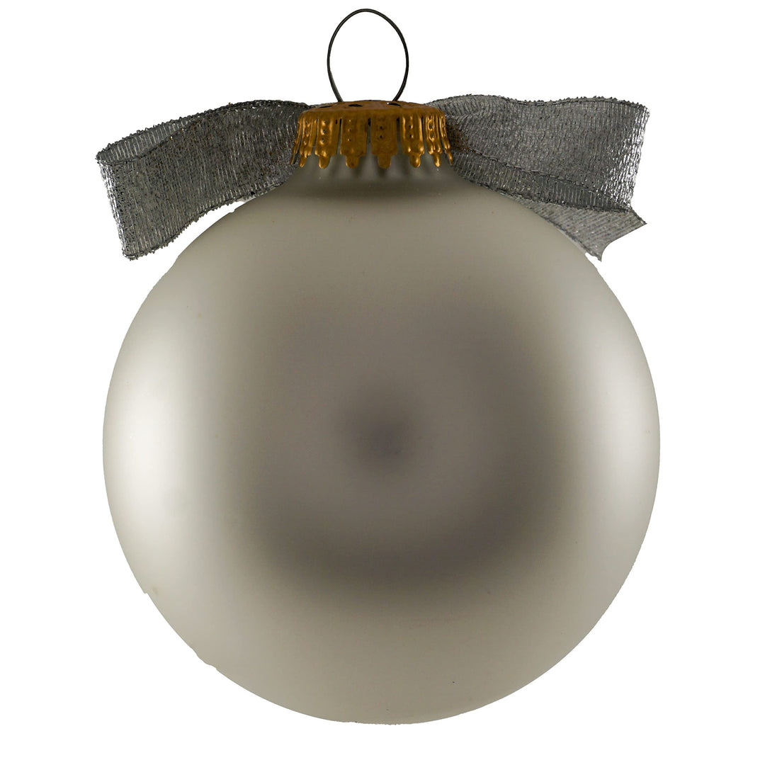 3 1/4" White Glass Ornament with Coffee, Scrubs, Rubber Gloves