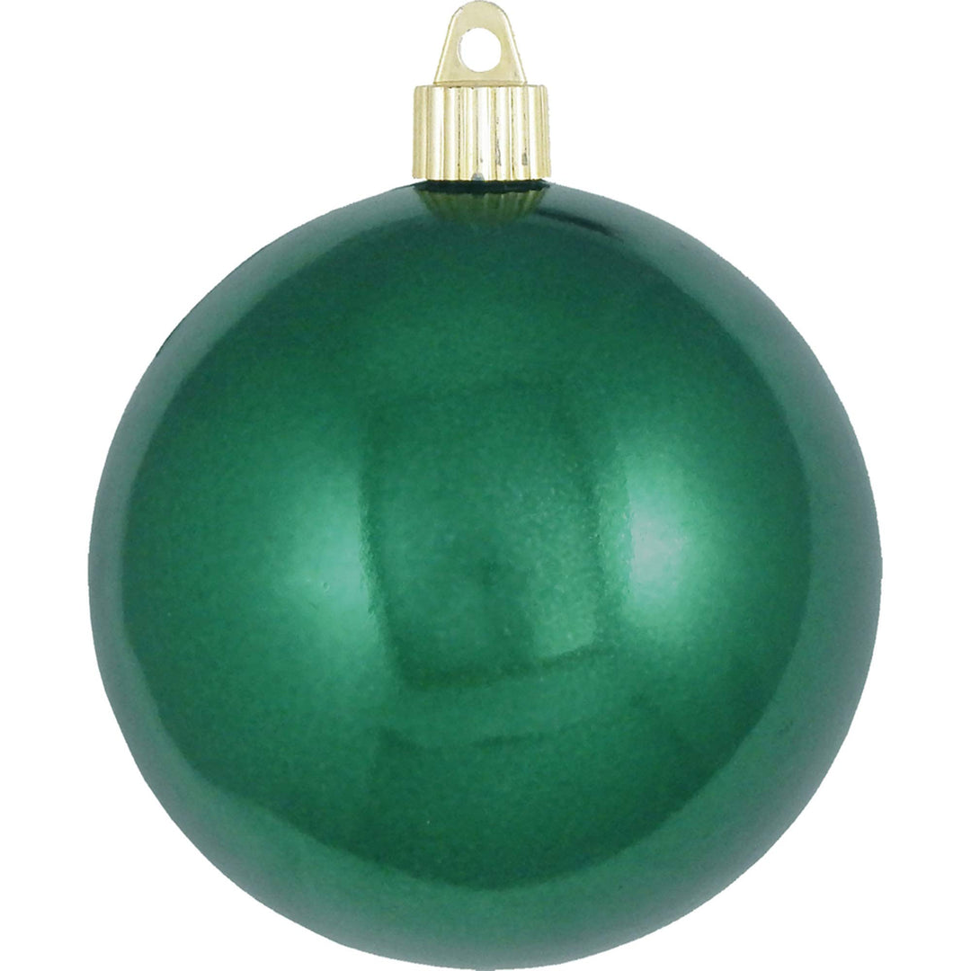 Christmas By Krebs 4" (100mm) Shiny Blarney Green [4 Pieces] Solid Commercial Grade Indoor and Outdoor Shatterproof Plastic, UV and Water Resistant Ball Ornament Decorations