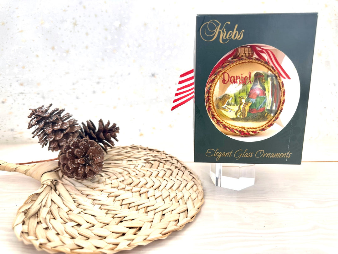 3 1/4" Collectable Bible Hero Glass Ornament Made in USA | Hugs Special Occasions Keepsake Gifts |  (Bible Hero Daniel)