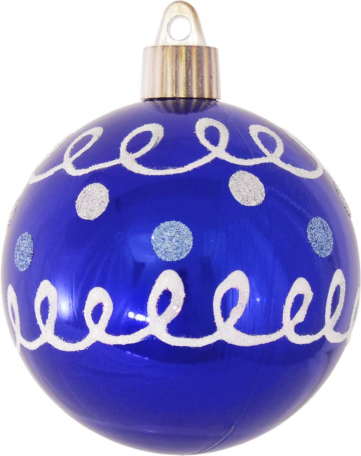 Christmas By Krebs 3 1/4" (80mm) Ornament [4 Pieces] Commercial Grade Indoor and Outdoor Shatterproof Plastic, Water Resistant Ball Shape Ornament Decorations