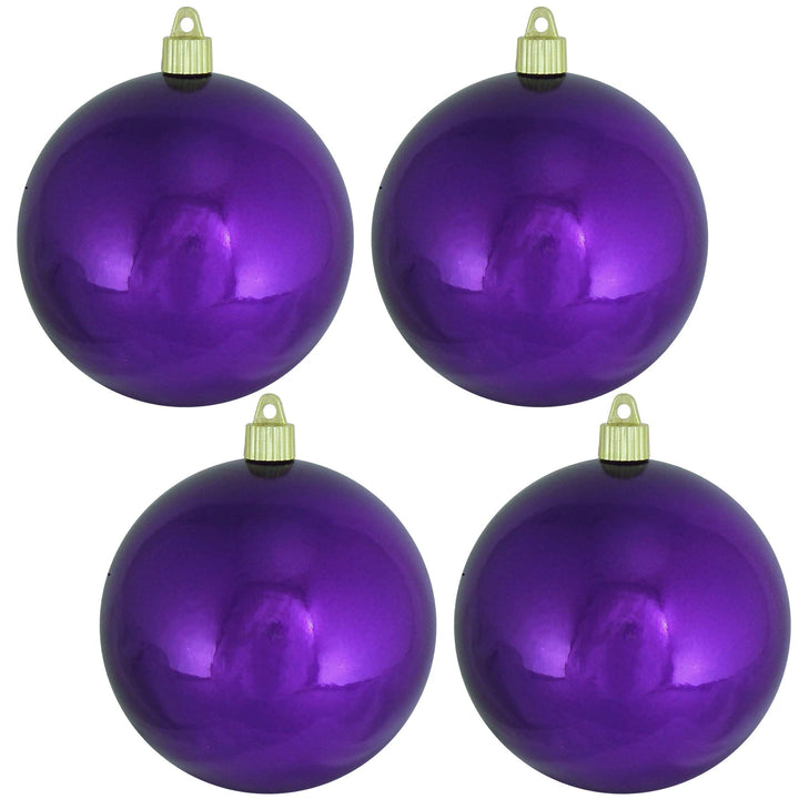 Christmas By Krebs Ornament, Large Commercial Grade Indoor and Outdoor Shatterproof Plastic, UV and Water Resistant Ball Ornament Decorations (Shiny Vivacious Purple, 4 3/4 inch (120mm))