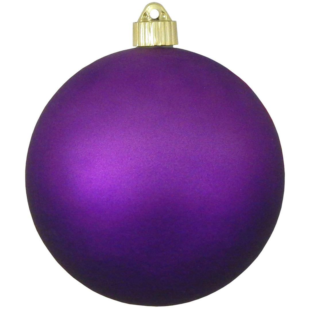 Christmas By Krebs 6" (150mm) Velvet Diva Purple [2 Pieces] Solid Commercial Grade Indoor and Outdoor Shatterproof Plastic, UV and Water Resistant Ball Ornament Decorations