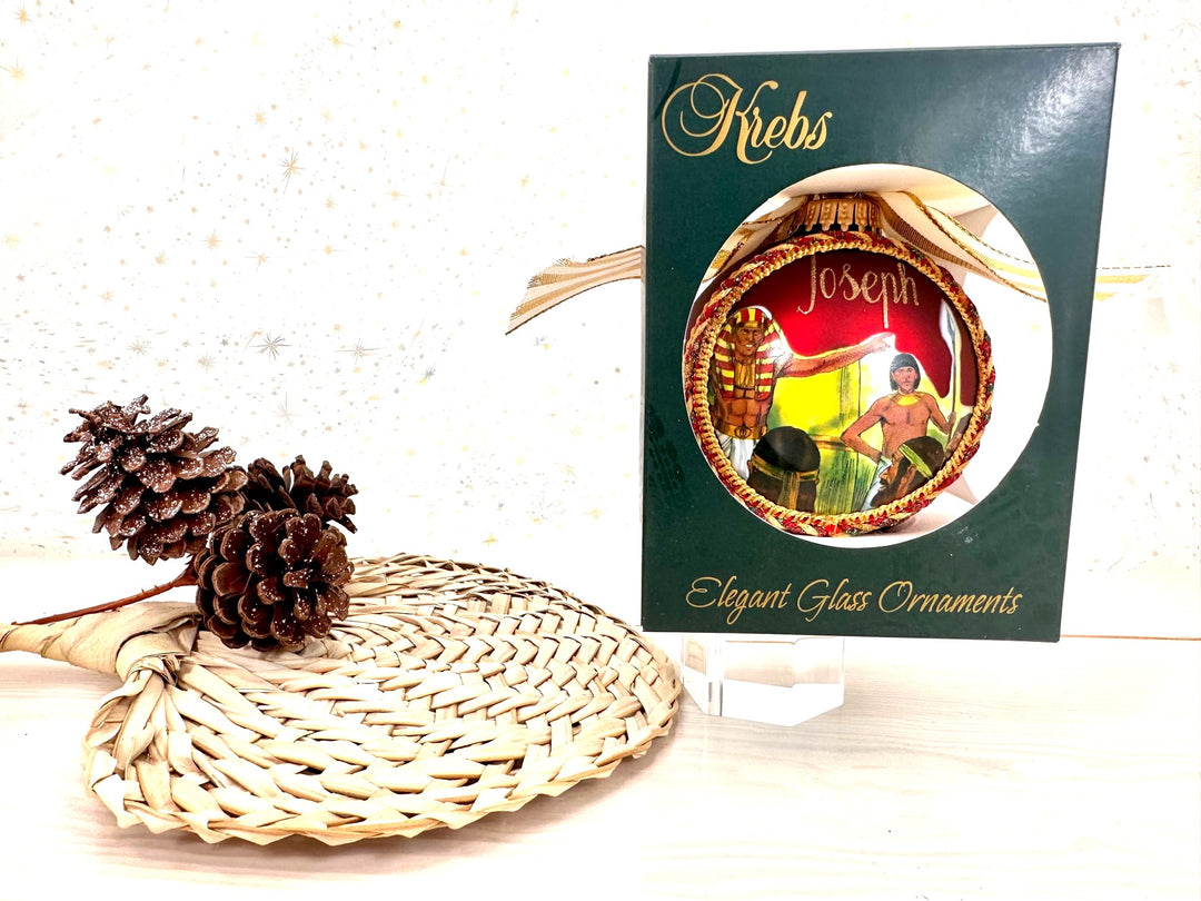 3 1/4" Collectable Bible Hero Glass Ornament Made in USA | Hugs Special Occasions Keepsake Gifts |  (Bible Hero Joseph)