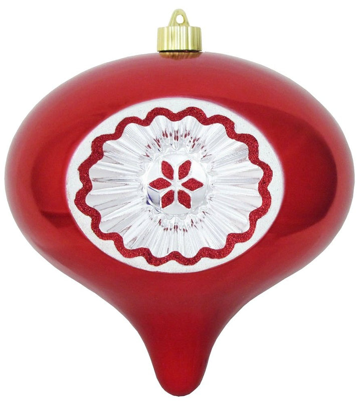 Christmas By Krebs 8" (200mm) Commercial Grade Indoor Outdoor Moisture Resistant Shatterproof Plastic Reflector Ornament (Sonic Red Reflector)