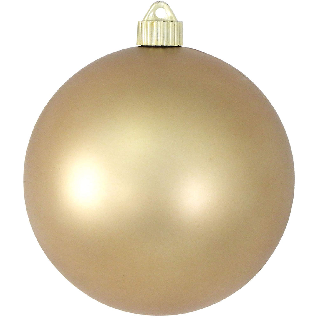 Christmas By Krebs 6" (150mm) Velvet Gold Dust [2 Pieces] Solid Commercial Grade Indoor and Outdoor Shatterproof Plastic, UV and Water Resistant Ball Ornament Decorations