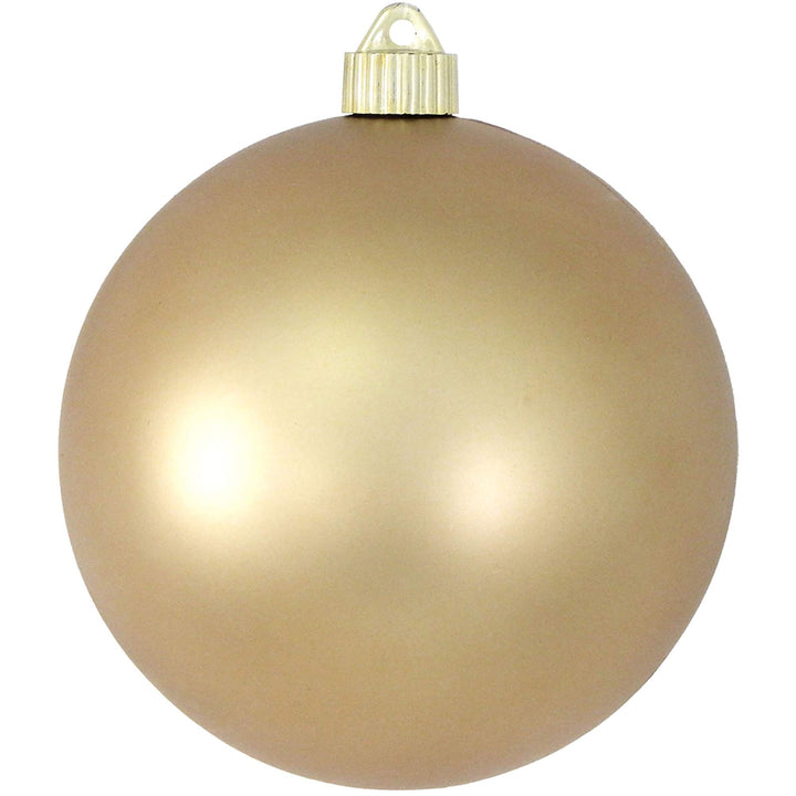 Christmas By Krebs 6" (150mm) Velvet Gold Dust [2 Pieces] Solid Commercial Grade Indoor and Outdoor Shatterproof Plastic, UV and Water Resistant Ball Ornament Decorations