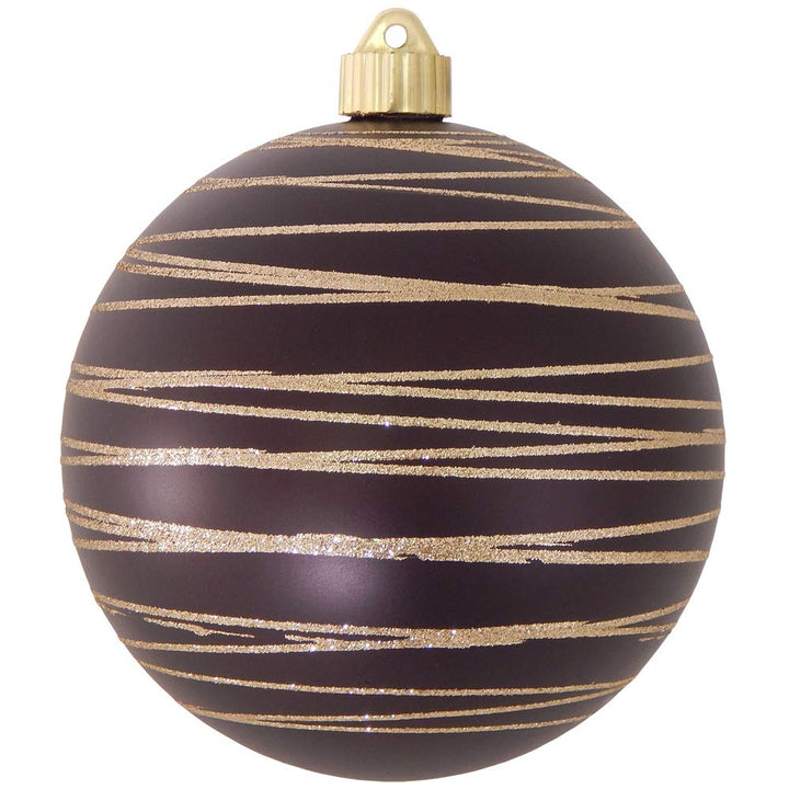 Christmas By Krebs 6" (150mm) Ornament, [2 Pieces], Commercial Grade Indoor and Outdoor Shatterproof Plastic, Water Resistant Decorated Ball Shape Ornament Decorations