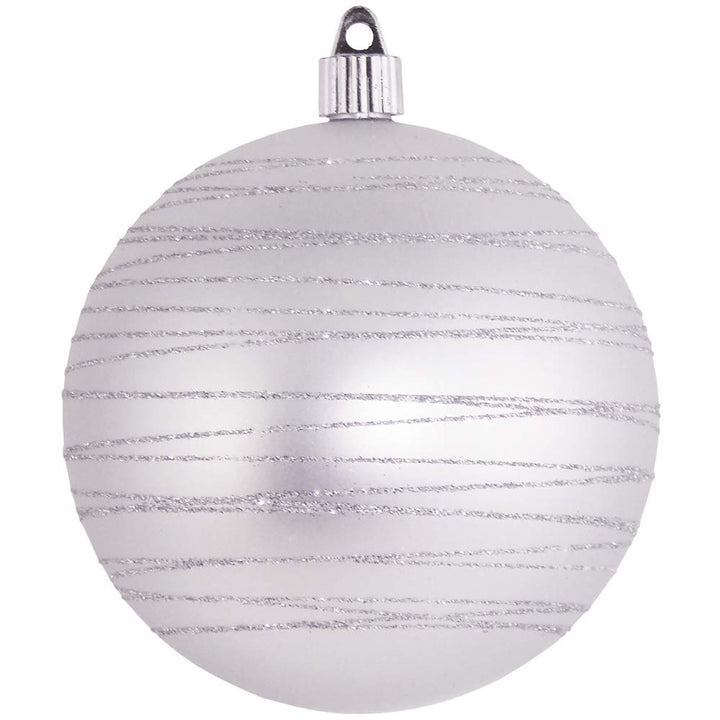 [4 Pack] 4 3/4" (120mm) Decorated Shatterproof Ball Ornaments