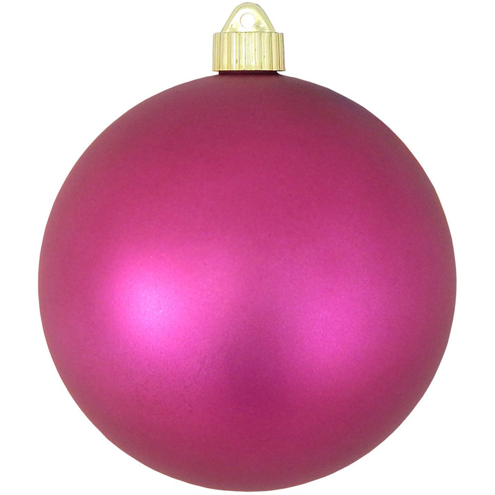 Christmas By Krebs 6" (150mm) Velvet Glamour Pink [2 Pieces] Solid Commercial Grade Indoor and Outdoor Shatterproof Plastic, UV and Water Resistant Ball Ornament Decorations