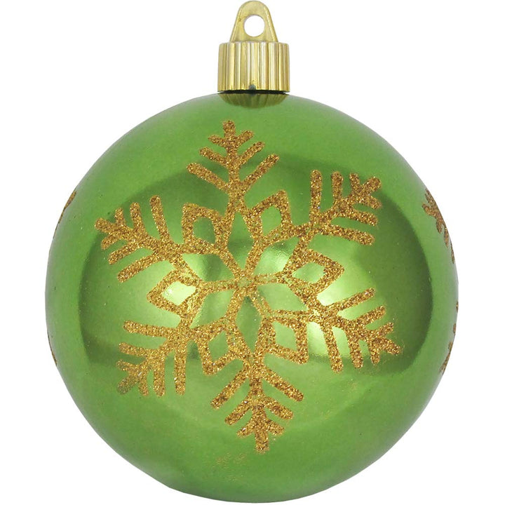 Christmas By Krebs 4" (100mm) Ornament [4 Pieces] Commercial Grade Indoor and Outdoor Shatterproof Plastic, Water Resistant Ball Decorated Ornaments