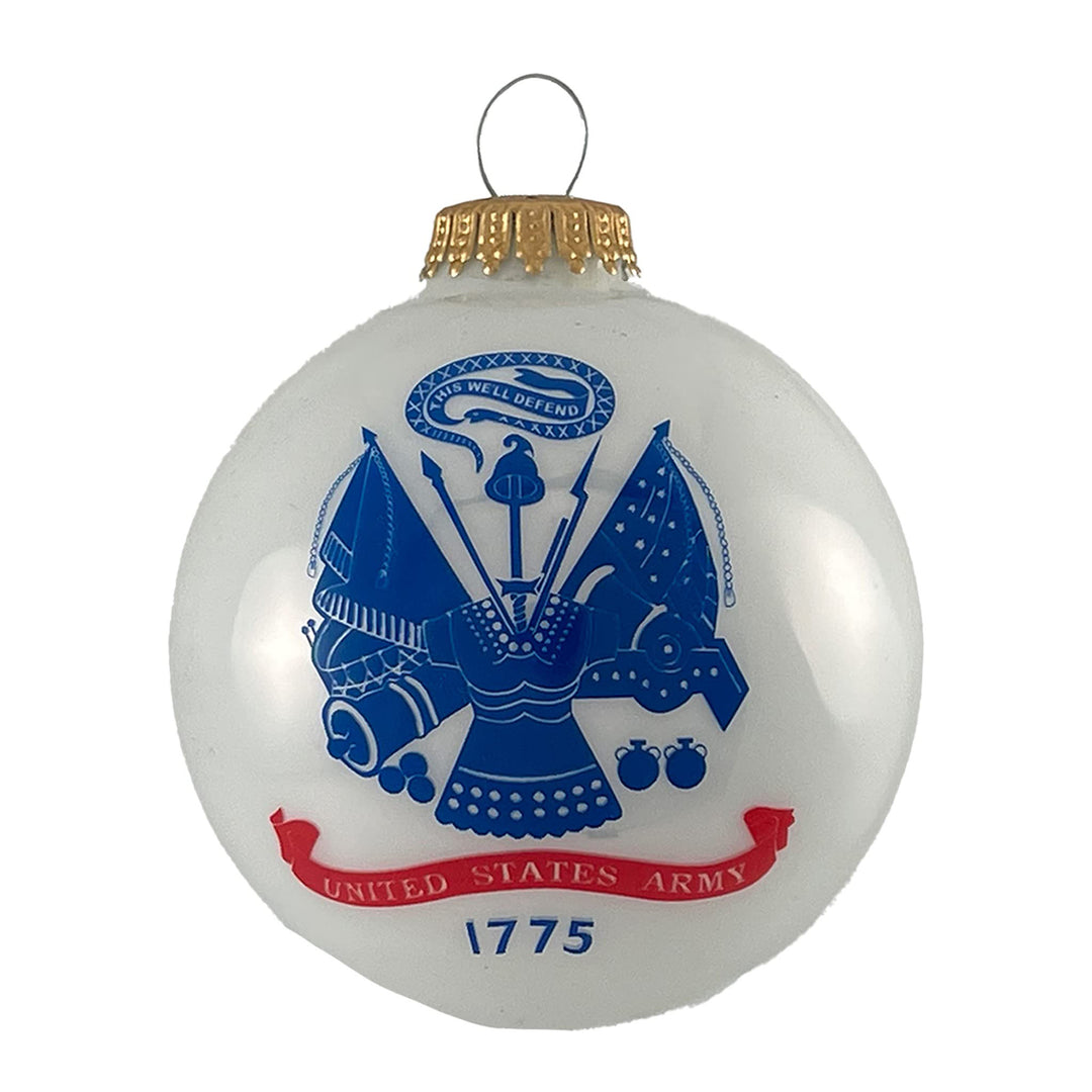Christmas Tree Ornaments Made in the USA - 80mm / 3.25" Decorated Collectible Glass Balls from Christmas by Krebs - Handmade Hanging Holiday Decorations for Trees