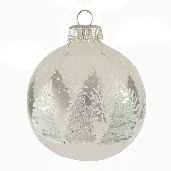 Glass Christmas Tree Ornaments - 67mm/2.63" Designer Balls from Christmas by Krebs - Seamless Hanging Holiday Decorations for Trees - Set of 12 Ornaments