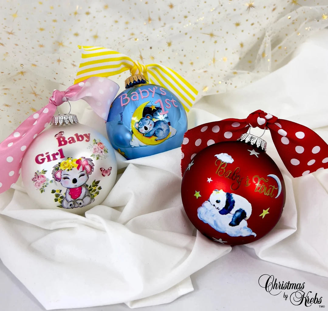 Christmas By Krebs 3 1/4" (80mm) Seamless Glass Ornament [1 Pieces], Decorated Designer Heirloom (Gramps)