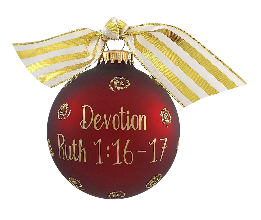 3 1/4" Collectable Bible Hero Glass Ornament Made in USA | Hugs Special Occasions Keepsake Gifts |  (Bible Hero Ruth)