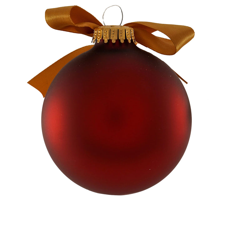 3 1/4" Red Glass Ornament with Teach, Love and Inspire
