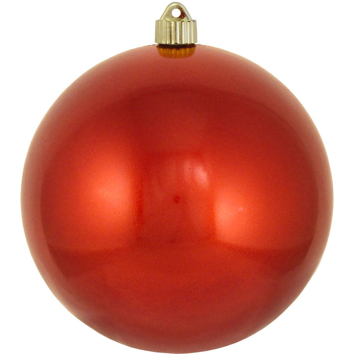 Christmas By Krebs 8" (200mm) Shiny True Love Red [1 Piece] Solid Commercial Grade Indoor and Outdoor Shatterproof Plastic, UV and Water Resistant Ball Ornament Decorations