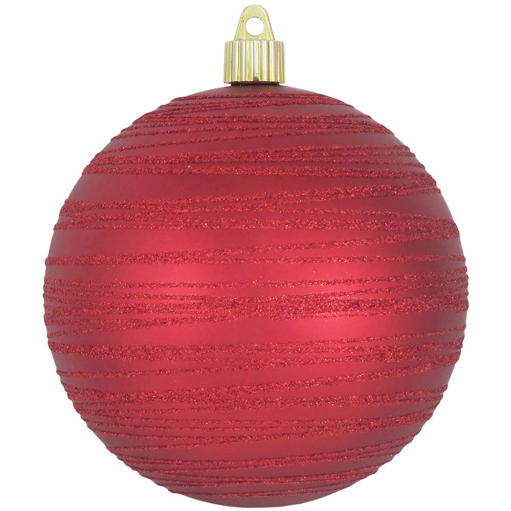 [4 Pack] 4 3/4" (120mm) Decorated Shatterproof Ball Ornaments